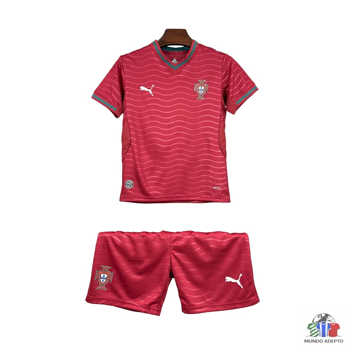 Camisola Conjunto Infantil Portugal Principal - Mundial 2026