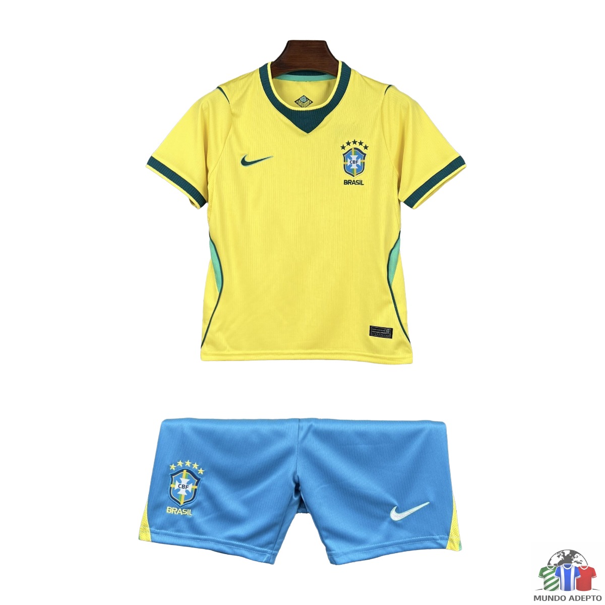 Camisola Conjunto Infantil Brasil Principal - Mundial 2026