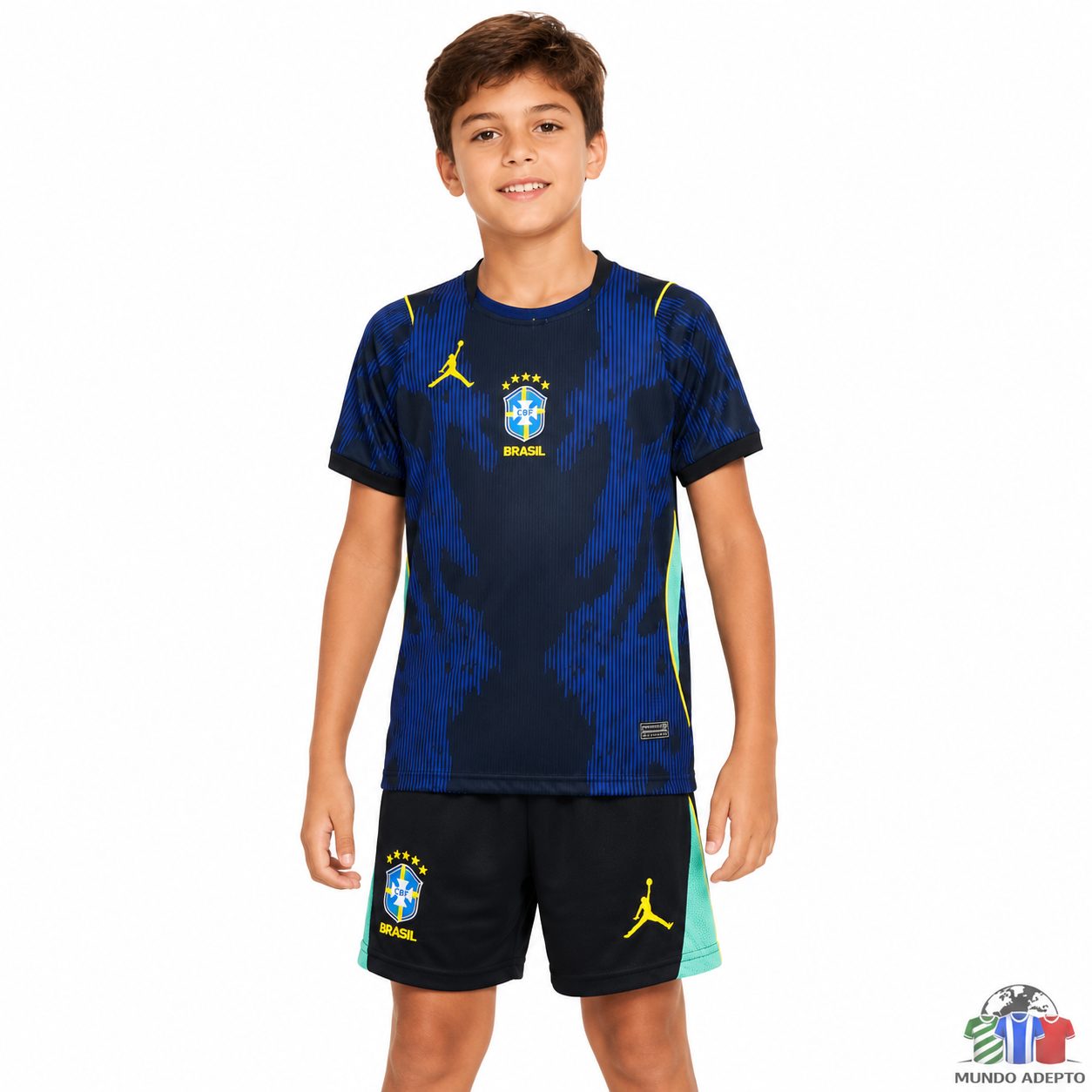 Camisola Conjunto Infantil Brasil Alternativo - Mundial 2026