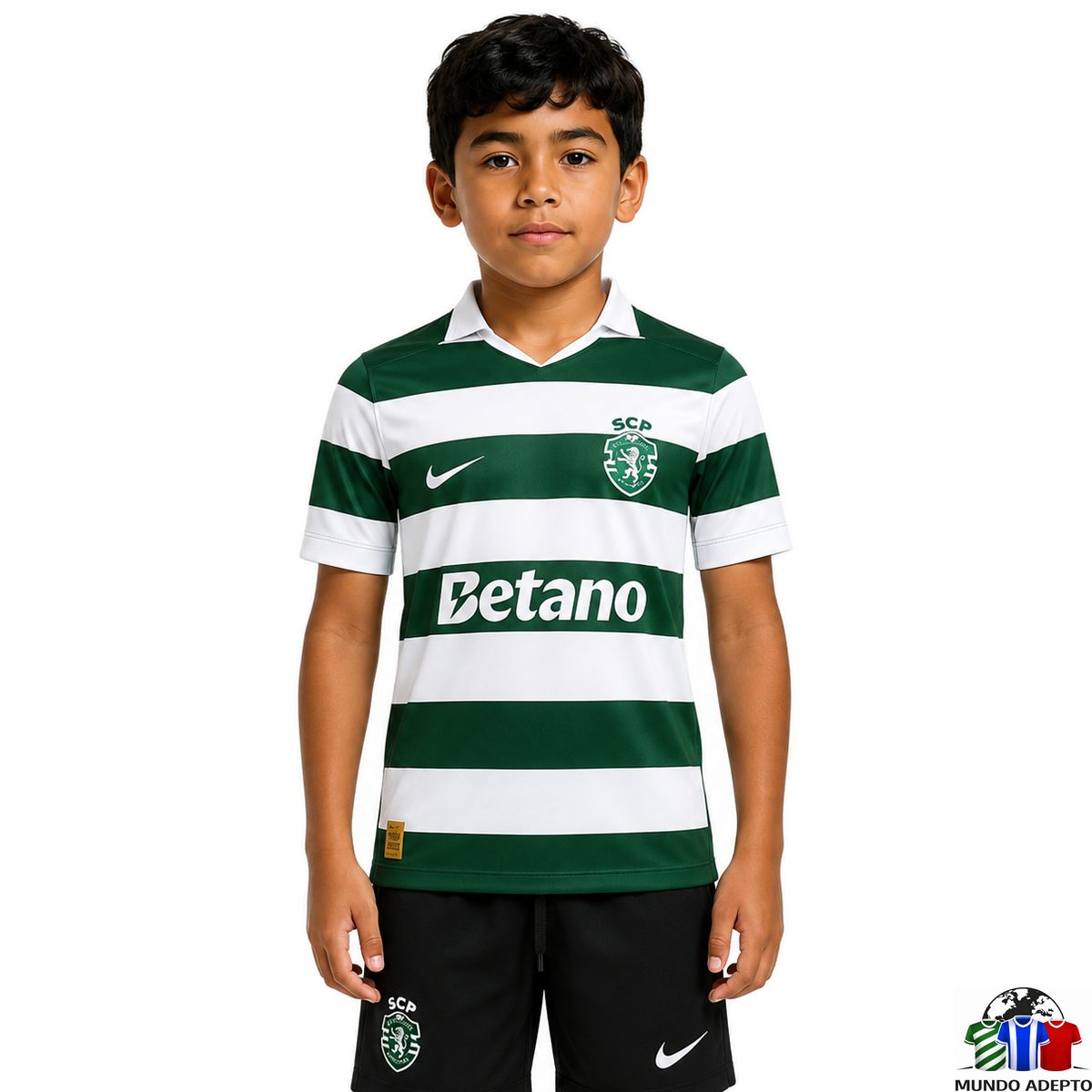 Camisola Conjunto Infantil Sporting Principal - 26/27