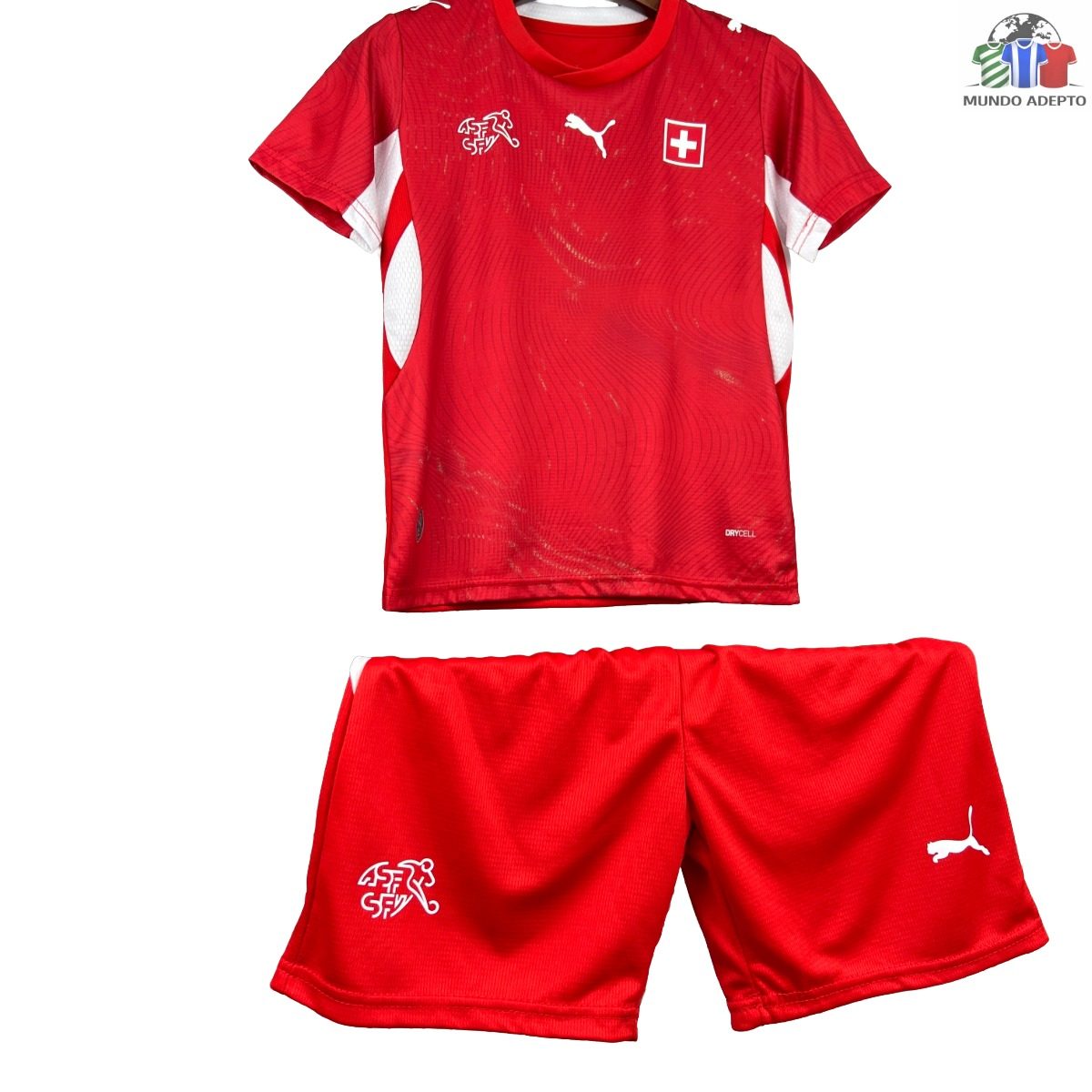 Conjunto Infantil Suíça Principal - Mundial 2026 3