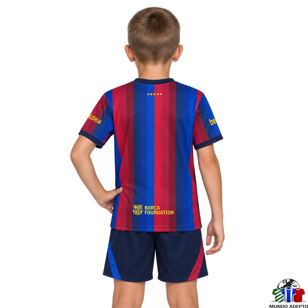 Camisola Conjunto Infantil Barcelona Principal - 26/27