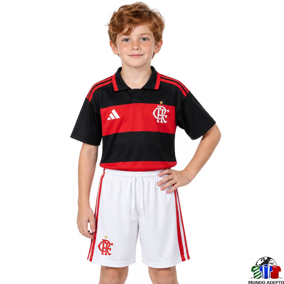 Camisola Conjunto Infantil Flamengo Principal - 26/27