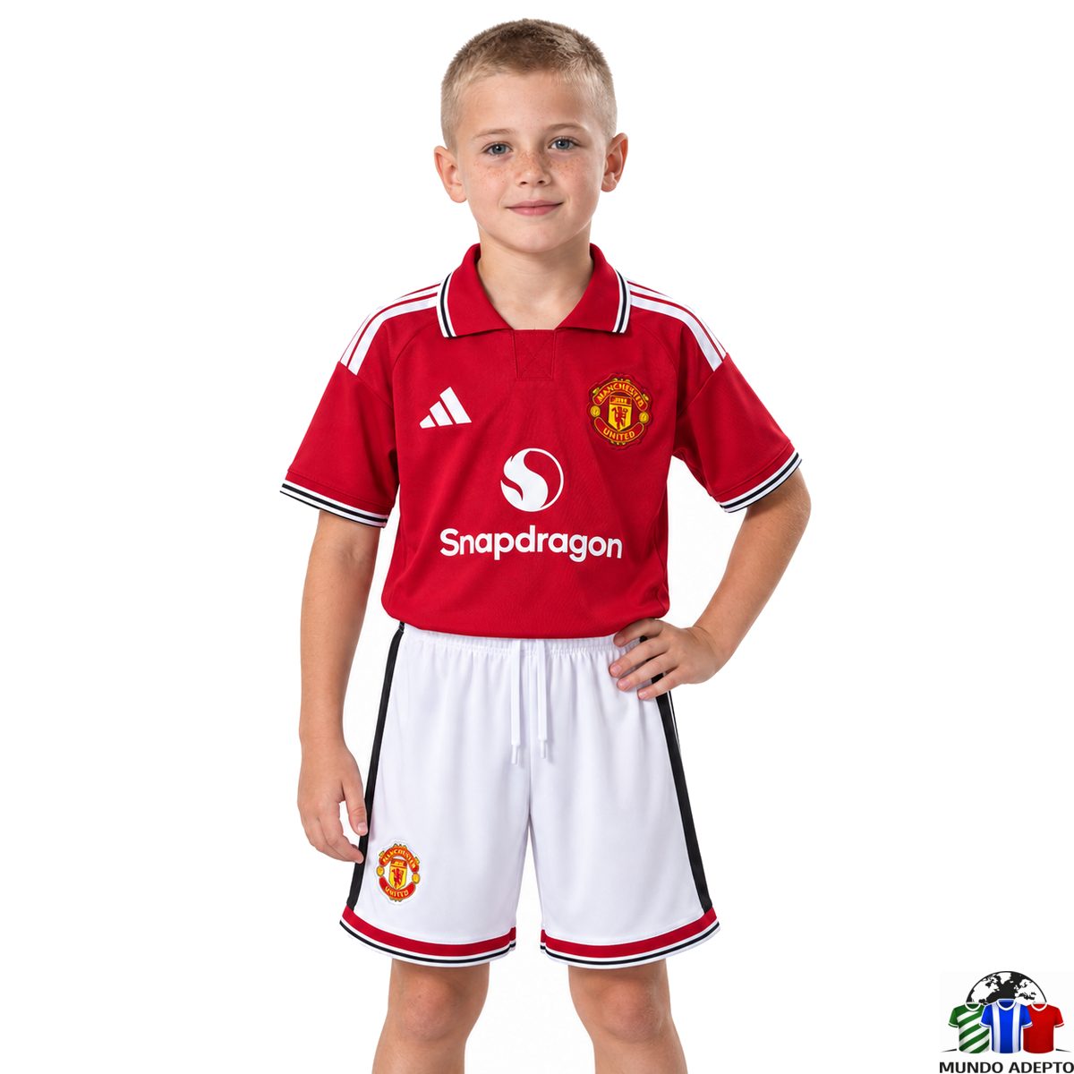 Camisola Conjunto Infantil Manchester United Principal - 26/27