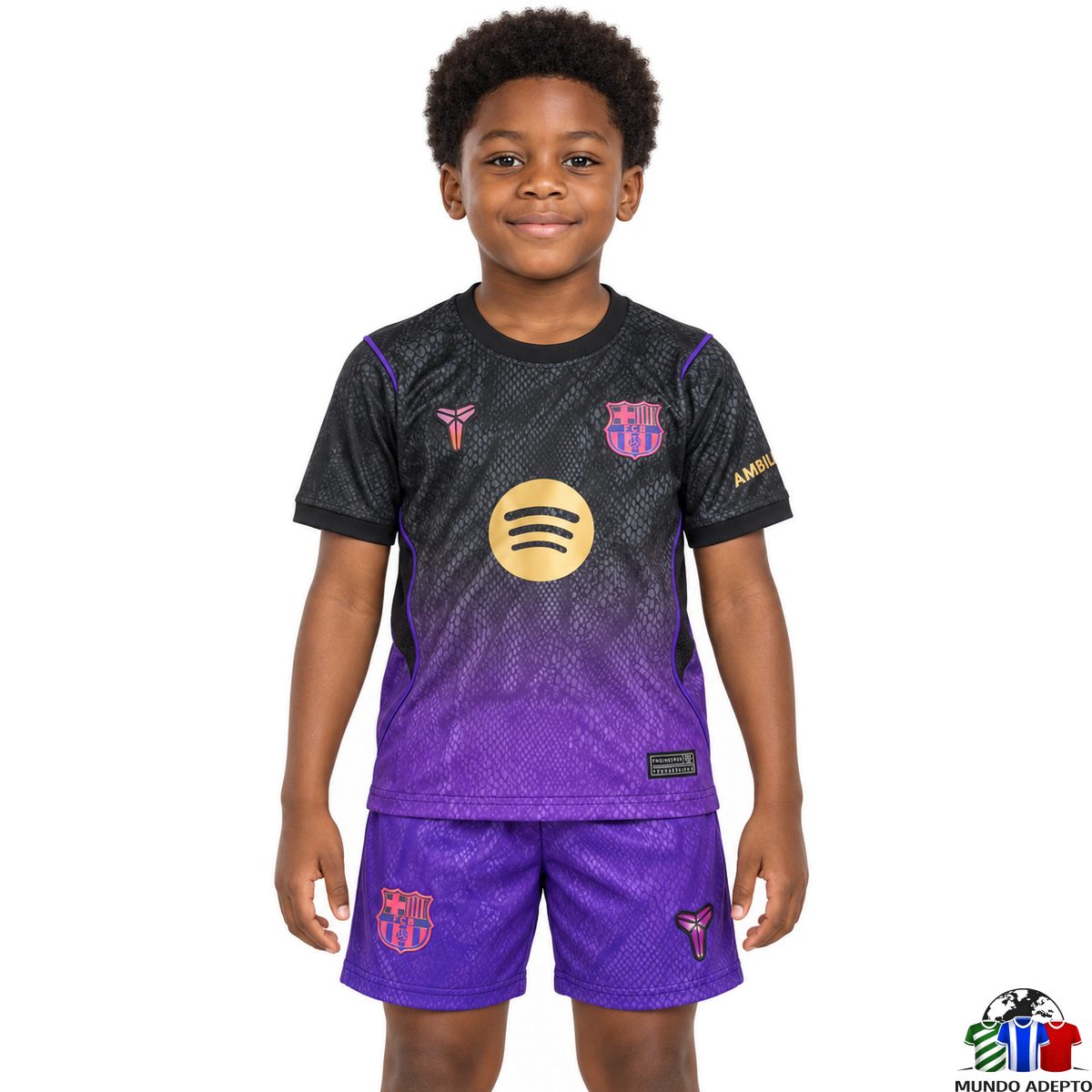 Camisola Conjunto Infantil Barcelona Alternativa - 26/27