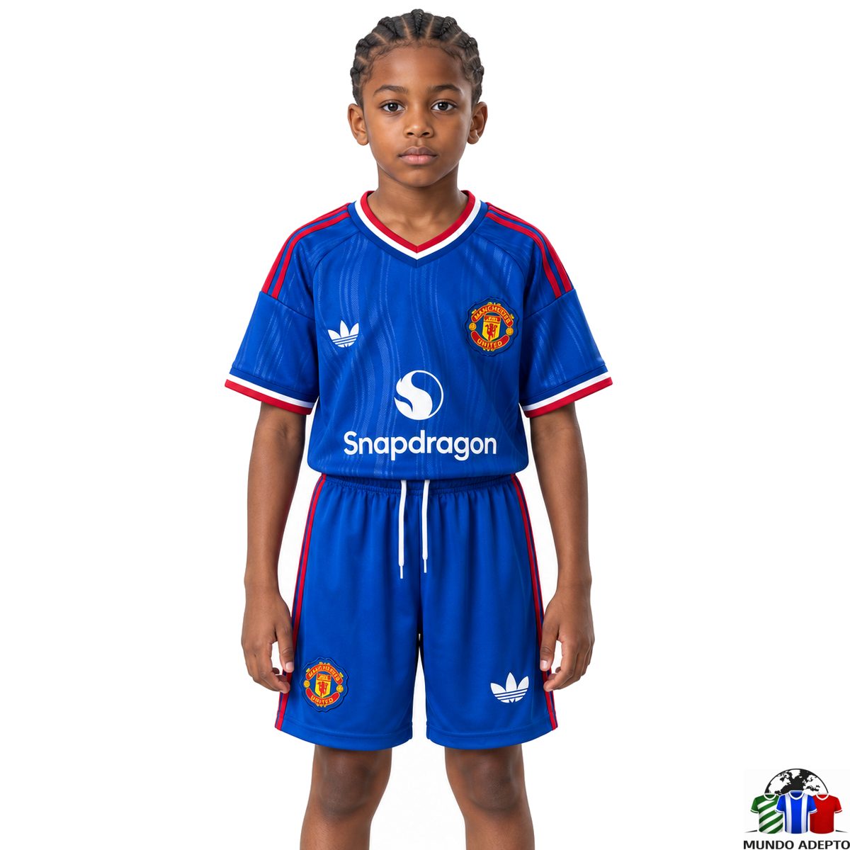 Camisola Conjunto Infantil Manchester United Alternativo - 26/27