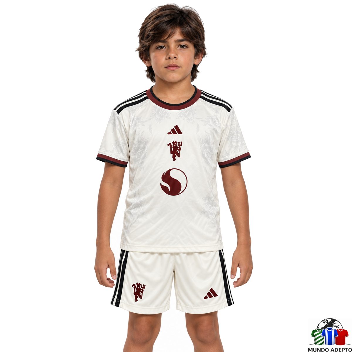 Camisola Conjunto Infantil Manchester United Terceiro - 26/27
