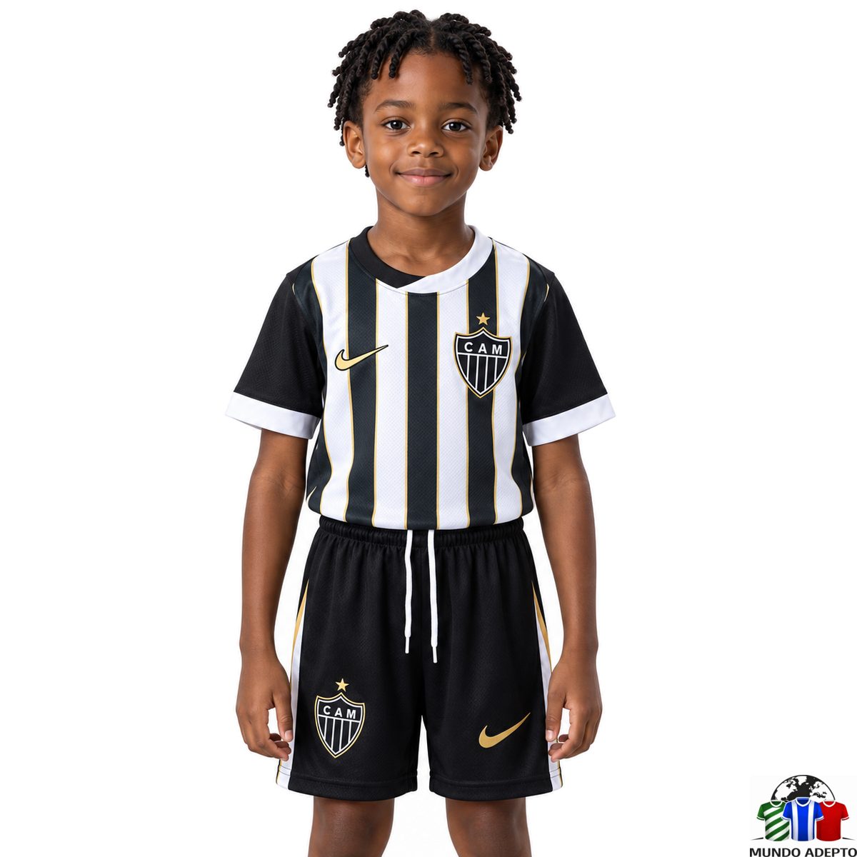 Camisola Conjunto Infantil Atlético Mineiro Principal - 26/27