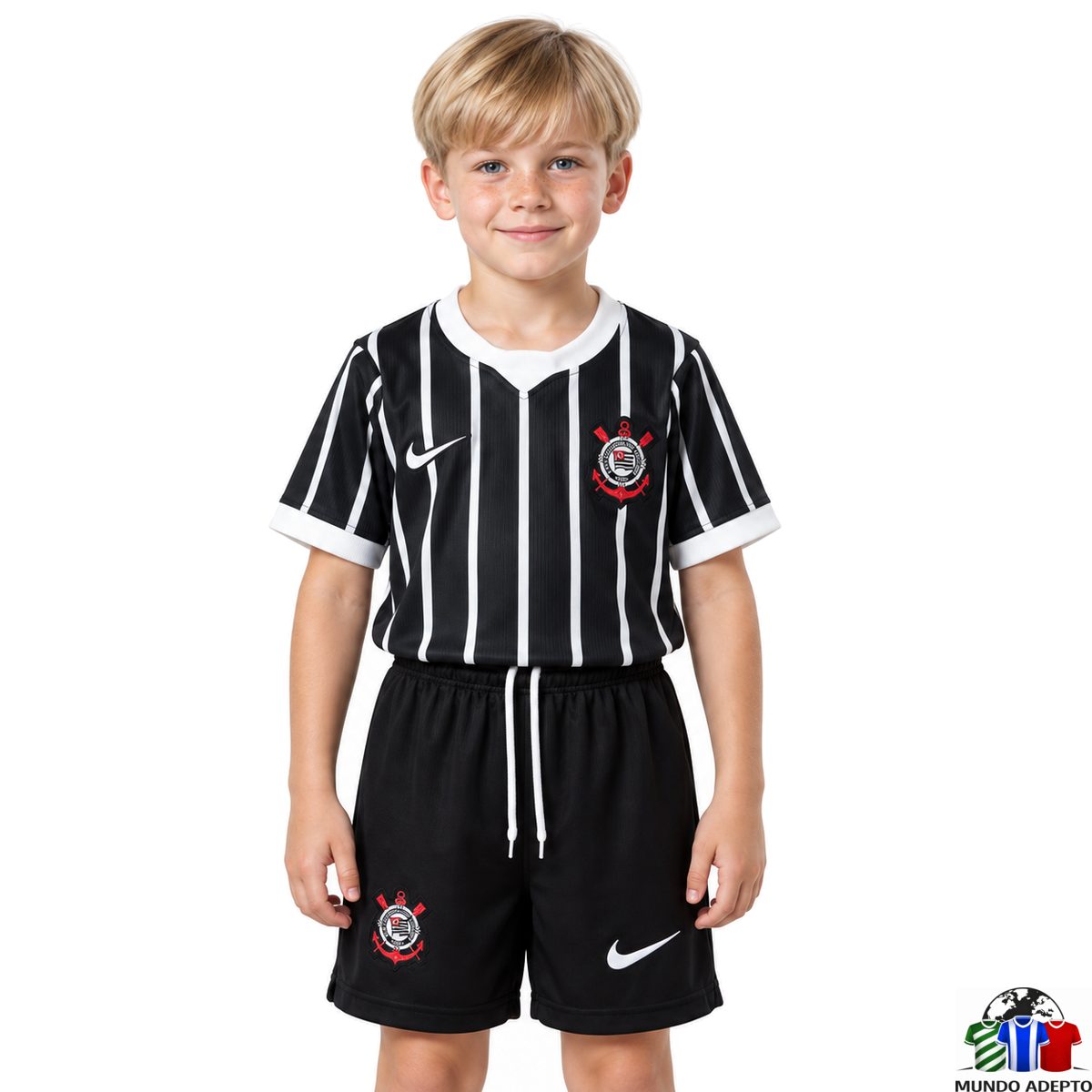 Camisola Conjunto Infantil Corinthians Alternativo - 26/27