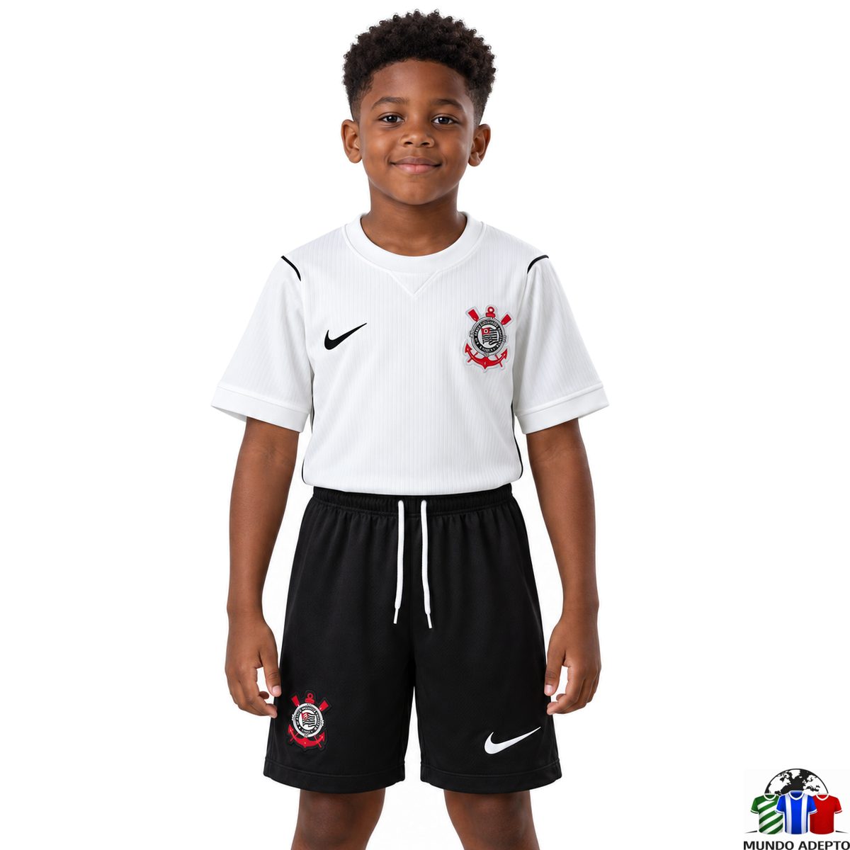 Camisola Conjunto Infantil Corinthians Principal - 26/27